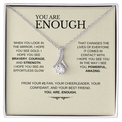 You Are Enough Necklace | Birthday Gift for Friend | Best Friend Gift | Alluring Beauty Necklace (Yellow & White Gold Variants)