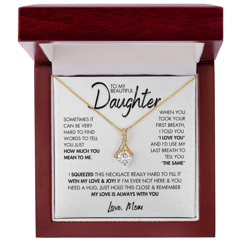 To my beautiful Daughter, Amazing Daughter, Mother to be | Alluring Beauty Necklace (Yellow & White Gold Variants)